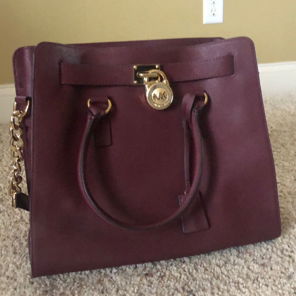 Michael Kors Burgundy Large leather tote